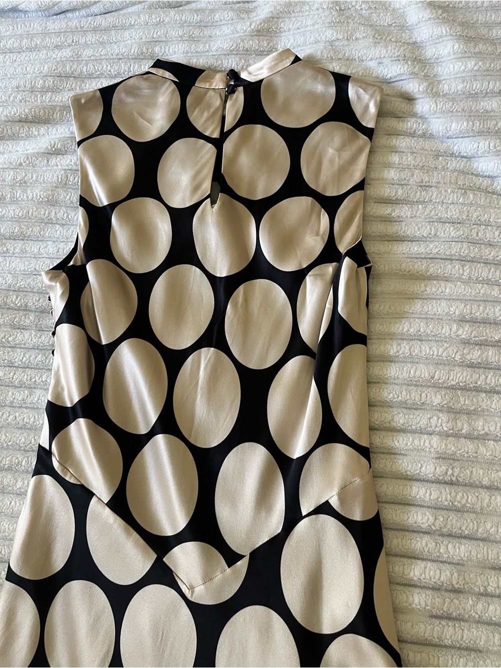 Reformation Yian Silk Dress in Full Moon Dot - Picture 8 of 10